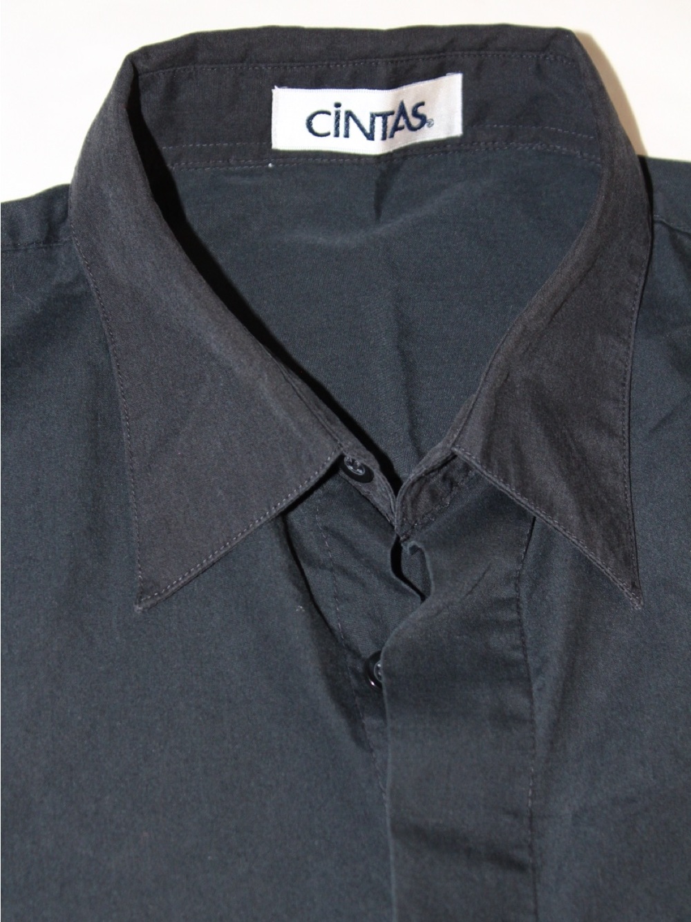 Cintas Men's Black Dress Shirt - Classic Button-Up
